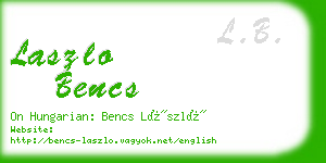 laszlo bencs business card